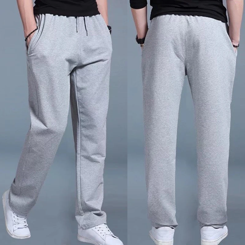 

Men Autumn Summer Sports Running Pants Pockets Training Elastic Waist Jogging Casual Trousers Sweatpants Solid