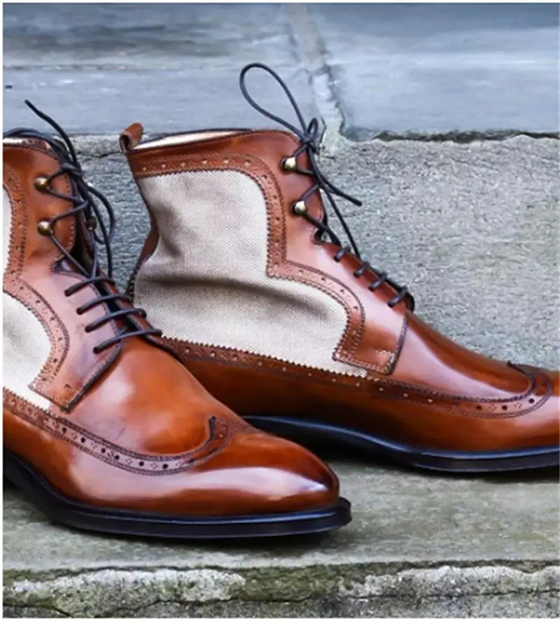

Men's Boots Autumn And Winter Men's High Helper Work Boots British Style Retro Leisure Leather Boots Leather Men's Shoes Trend