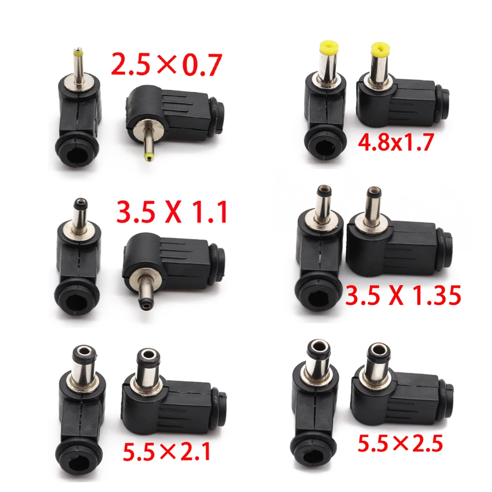 1 шт. штекером постоянного тока для подключения к (под углом 90 градусов) 5 5*2 мм