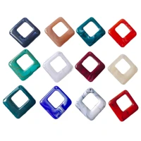 acrylic plastic square retro pendant earring accessories eardrop necklace charms jewelry finding making diy material 10pcs