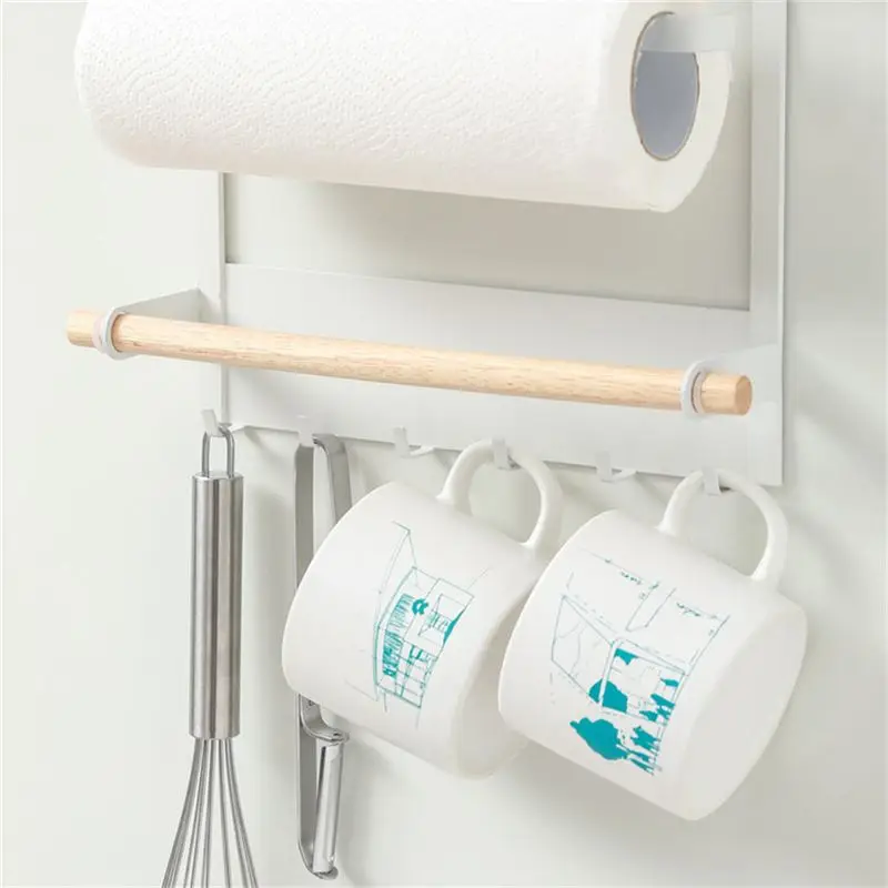 Белый Магнитный держатель для бумажных полотенец в холодильнике или полка