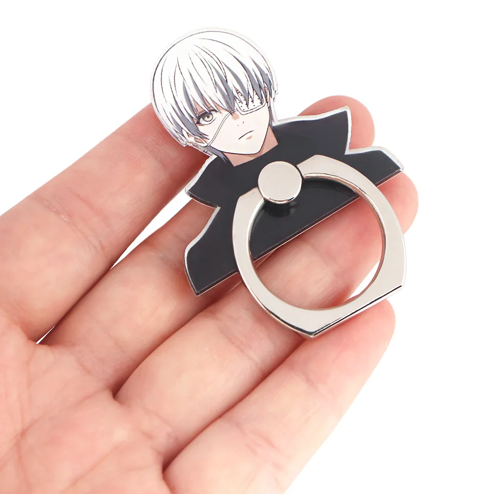 

1 Pcs Creative Japan Anime Tokyo Ghoul Universal Mobile Phone Holder Stand Anti-drop Phone Ring Buckle Lazy Bracket Figure Toys