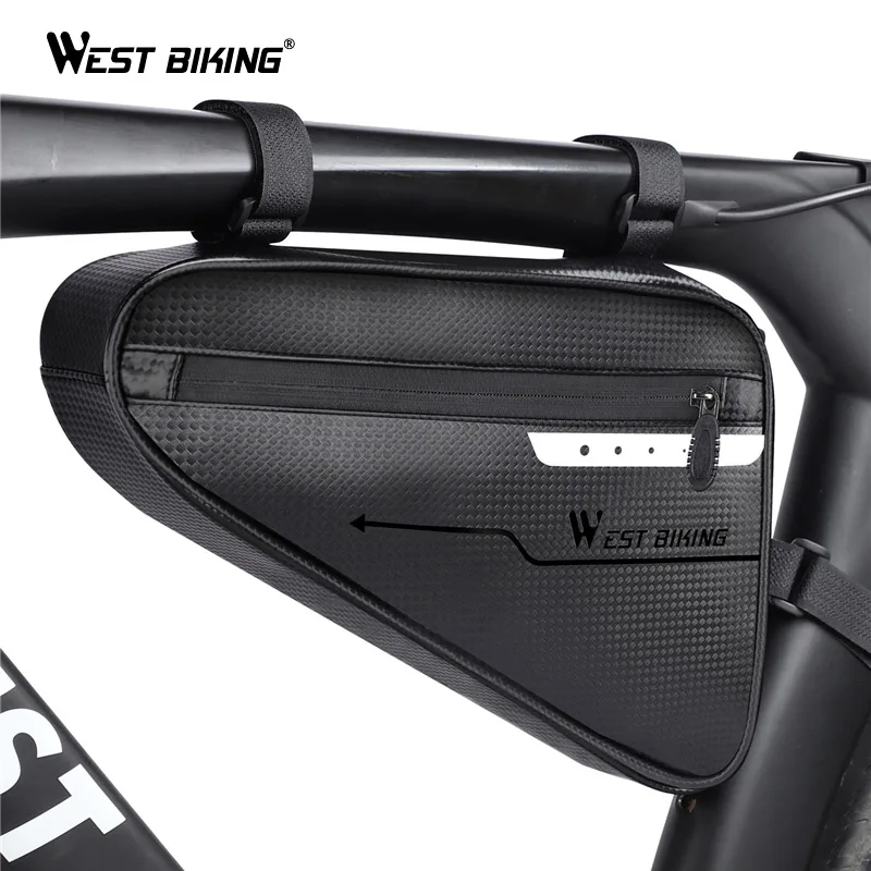WEST BIKING, водонепроницаемые, 3 л, велосипедные сумки, треугольная велосипедная сумка на переднюю трубу, велосипедная сумка, инструменты, Аксессуары для велосипеда, велосипедная сумка