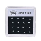 Серьги-гвоздики в форме Луны для женщин и мужчин, 20 шт.