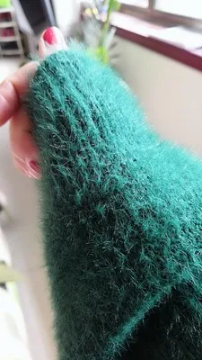 Корейская куртка из искусственного меха норки, свитер, Осень-зима, новая Толстая бархатная одежда, женский большой размер, свободный длинный вязаный кардиган, пальто f1507