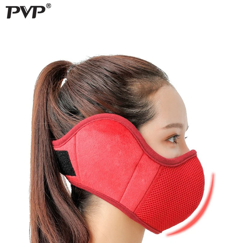 Зимняя флисовая мотоциклетная полумаска для лица Windprood Coldproof зимняя теплая маска