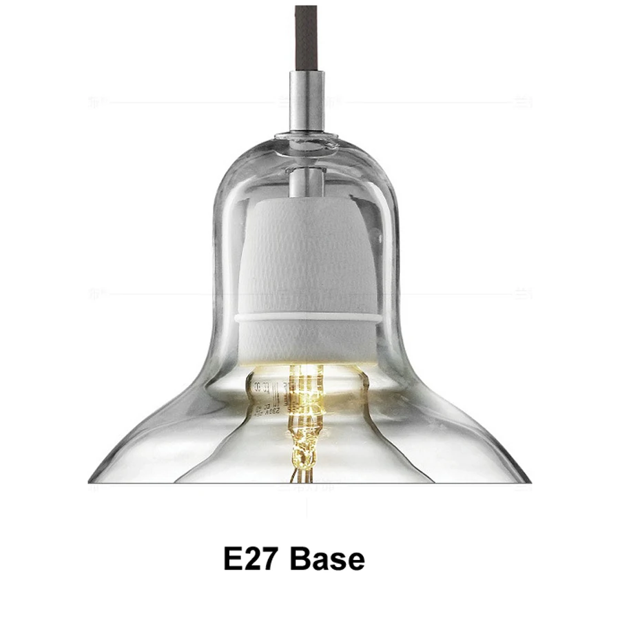Cristal ámbar claro nórdico lámpara para comedor habitación AC 90-260V Loft Industrial E27 colgante lámparas colgantes lámpara colgante de techo
