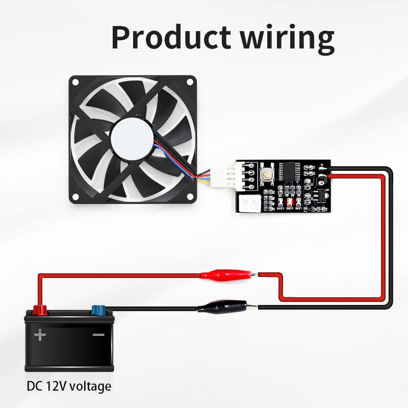 

12VDC single-channel PWM Speed Controller four-wire fan temperature control for chassis cabinet computer fan