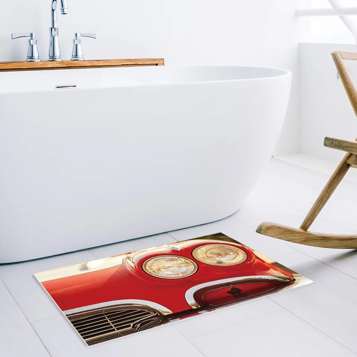 Крупным планом старого автомобиля аксессуары для ванной комнаты дверной