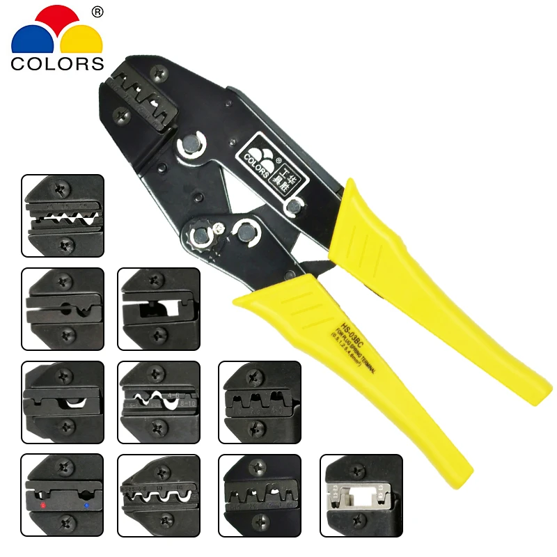 Цвета HS 03BC обжимные плоскогубцы емкость 0 5 6 мм2 20 10AWG для неизолированных полос