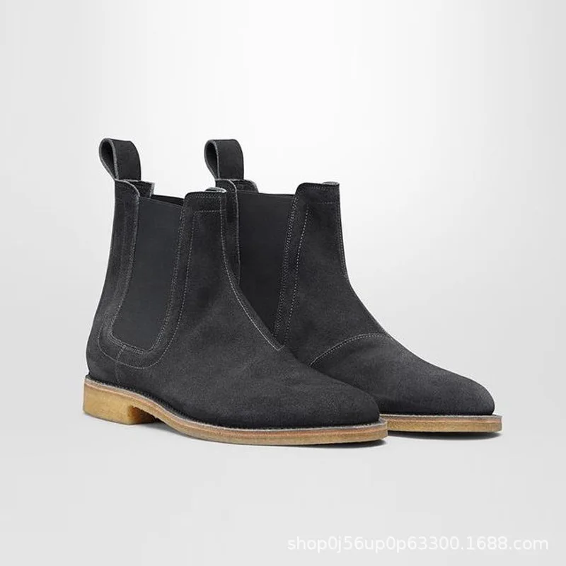 Ручная работа Мужские короткие ботинки Челси Кожаные в Европе Летние Martin высокие