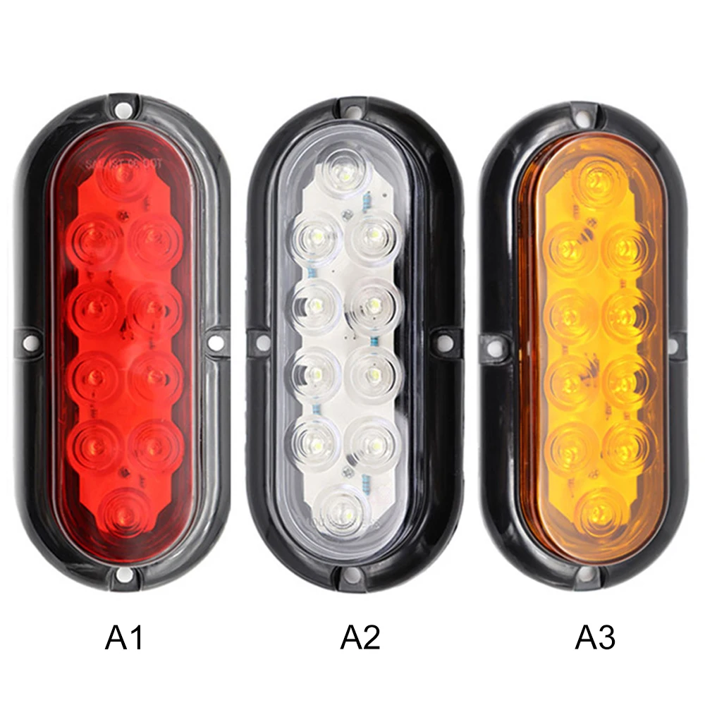 2PCS 12V 10 LED Waterproof Car Tail Light Assembly Rear Lamps Stop Brake Lamp for Trailer Truck Van Lighting | Автомобили и