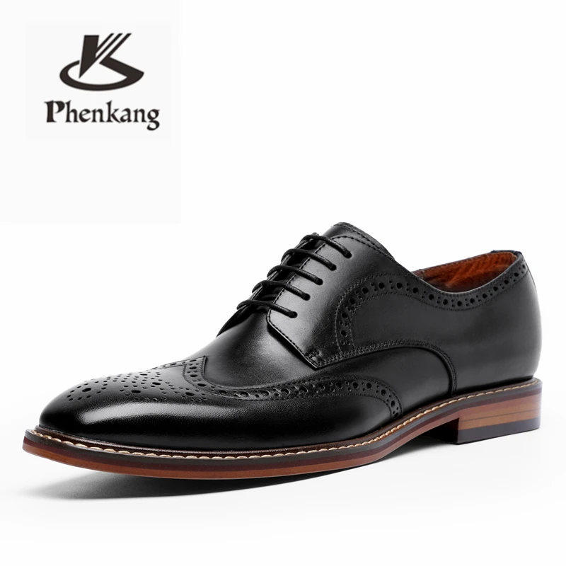 Mens formal shoes suede leather oxford shoes for men dressing wedding men's brogues office shoes lace up male zapatos de hombre