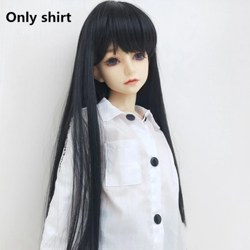 for 38-45cm dolls 1/4, кукольная одежда, крутая, черная, белая, с дырками, модная рубашка, сделай сам, игрушки для детей, аксессуары для кукол, одежда для Bjd кукол, подарки - Цвет: for 38-45cm dolls