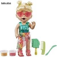baby alive sunshine snacks doll kawaii eats and poops summer themed waterplay baby doll ice pop mold toy for kids blonde hair