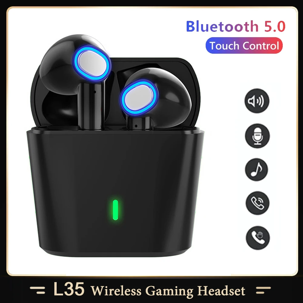 

TWS L35 fone de ouvido sem fio Earphone auriculares inalámbricos Bluetooth Gaming Headset Gamer audifonos Earbuds with Microfone