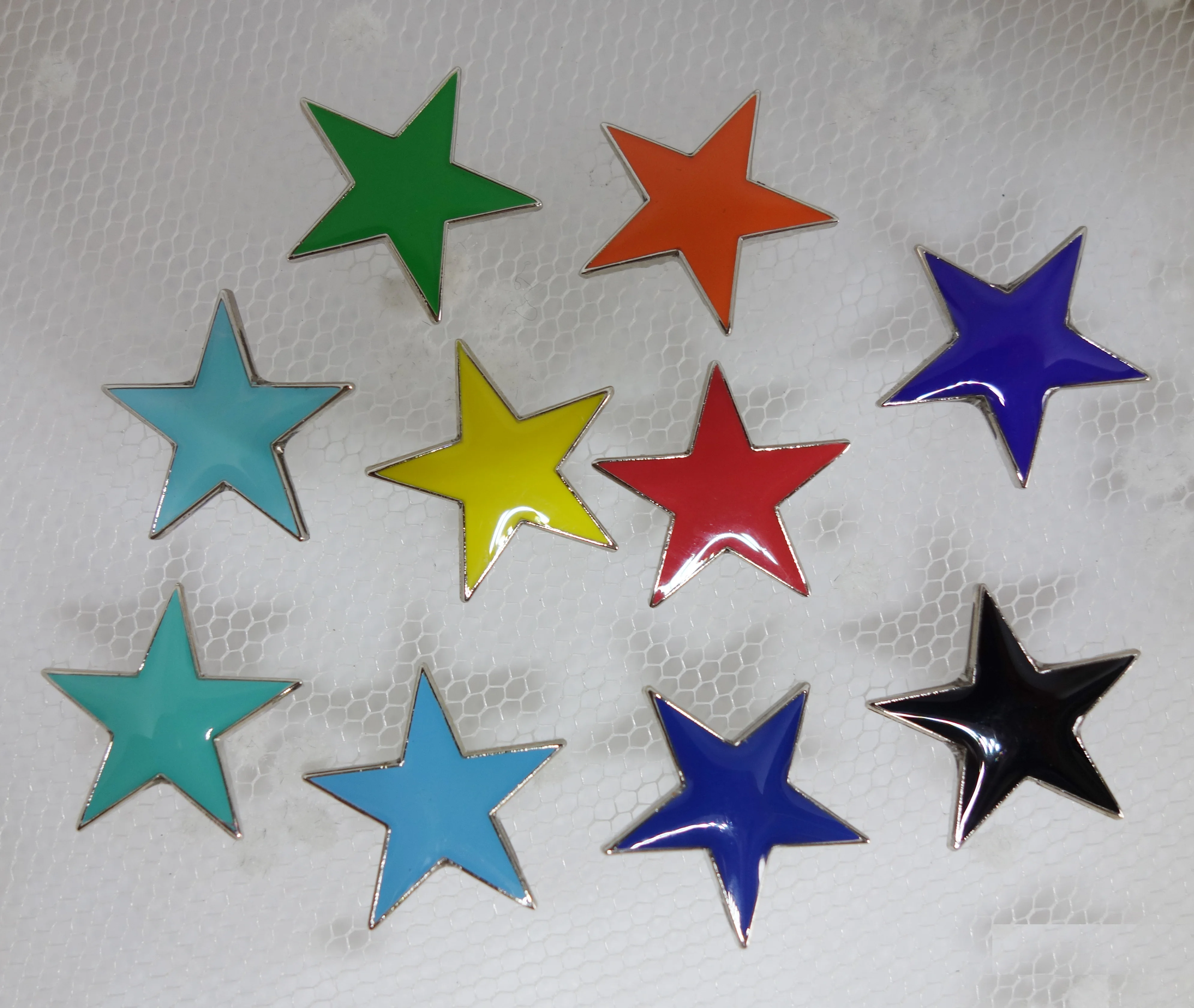Синяя цветная эмалированная брошь в форме звезды на лацкан заколка-значок для