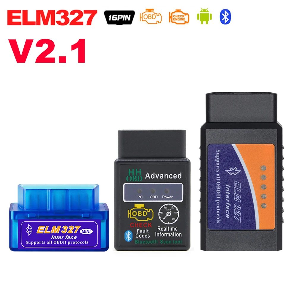 Супер Мини Elm327 Bluetooth OBD2 V2.1 Elm 327 WIFI OBDII Автомобильный диагностический инструмент