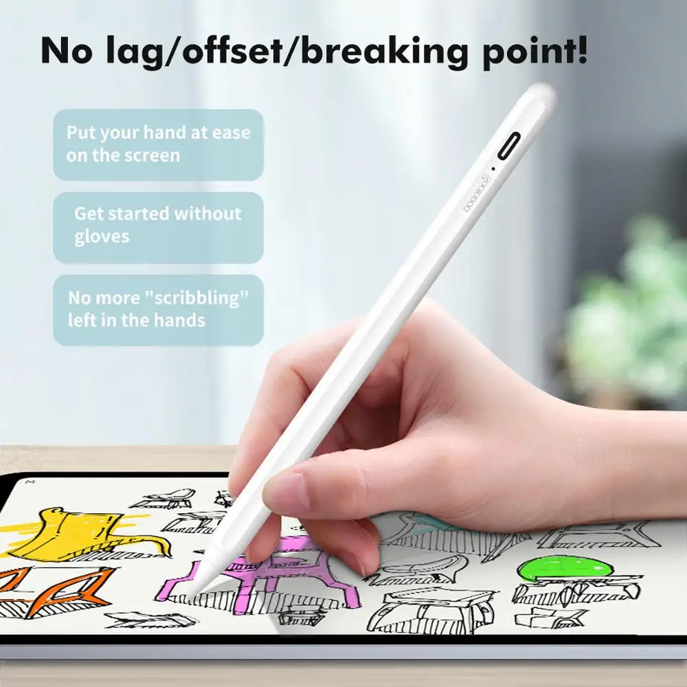 Стилус карандаш для iPad с активным отводным карандашом Apple Pencil 2 1 Air 4 10 2018 2019 /Pro 11 2020