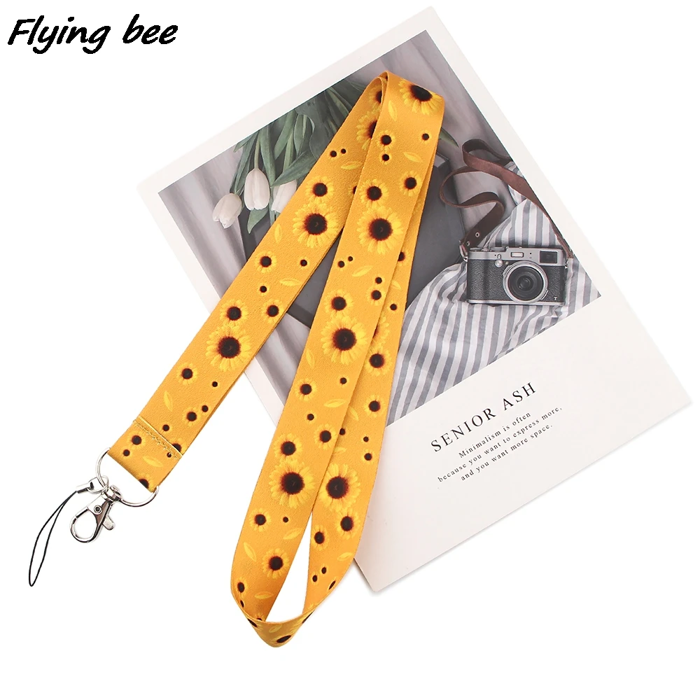 Брелок Flyingbee с подсолнухами художественный шнурок со скрытой картиной для