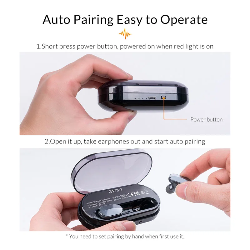 Беспроводные мини наушники ORICO TWS Bluetooth 4 2 версия Hi Fi стерео портативные гарнитура