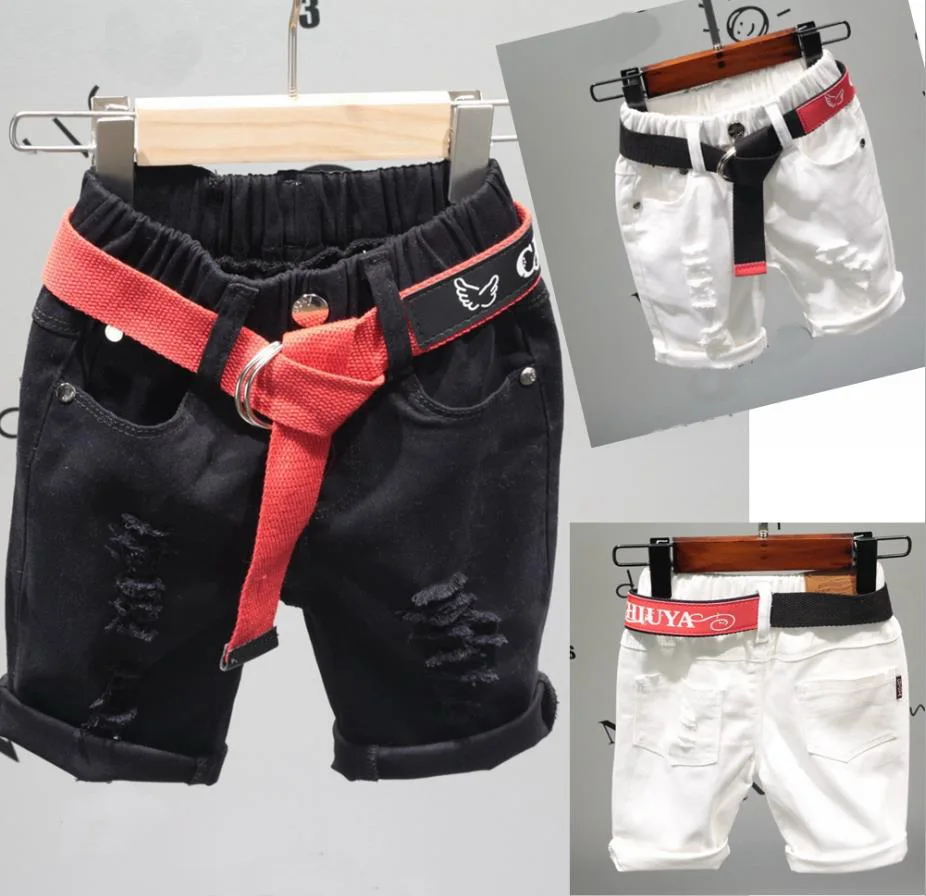 

Детские шорты, детская одежда, Новинка лета 2020, однотонные повседневные шорты с дырками, модные детские джинсовые шорты для мальчиков (без п...