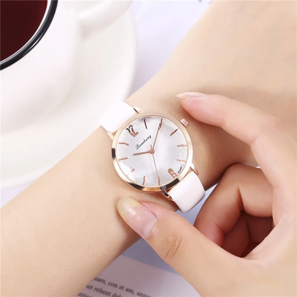 reloj mujer women watches Licaihong Sleek Minimalist Dial Face Glass Belt Ladies Quartz wrist for bayan kol saati | Наручные часы