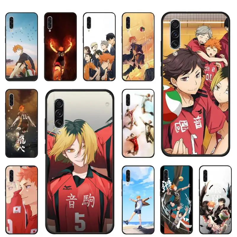 

Anime Haikyuu volleyball boy fly Phone Case For Samsung galaxy S note 7 8 9 10 20 fe edge A 6 10 20 30 50 51 70 lite plus Soft