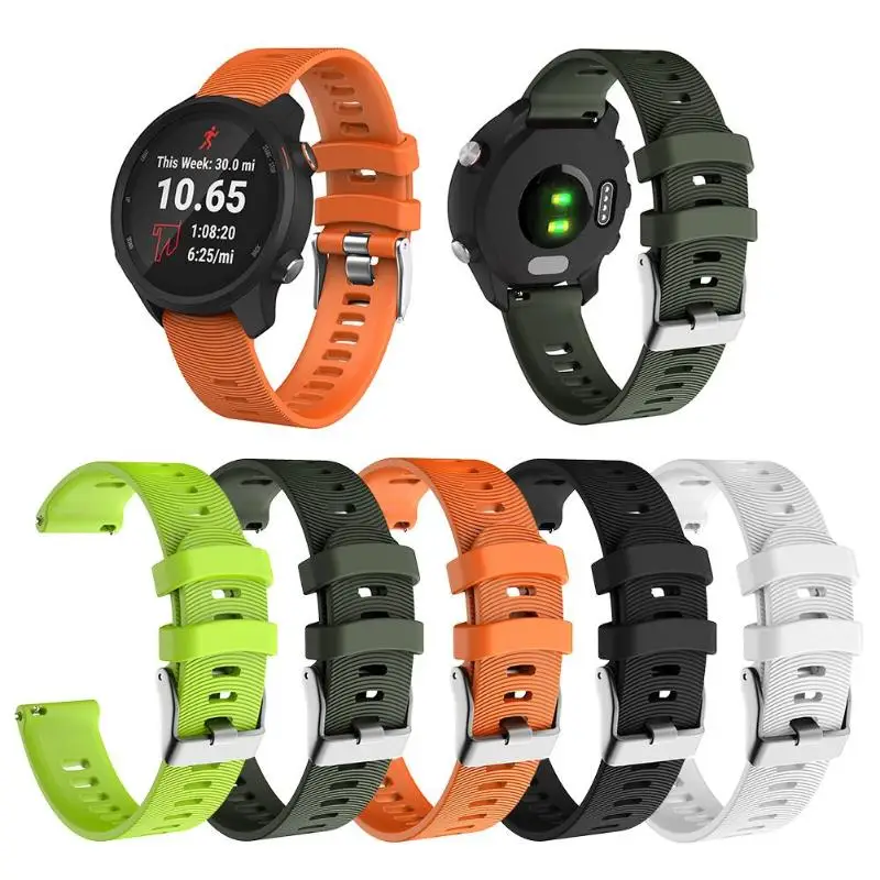 Смарт Браслет Часы замена спортивный силиконовый ремешок для Garmin Forerunner 245 245M 645