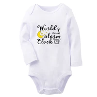 worlds cutest alarm clock fun printed baby boys rompers cute baby girls bodysuit newborn cotton jumpsuit long sleeves clothes