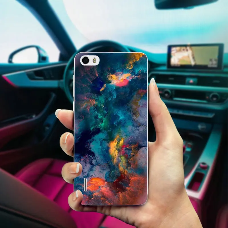 Soft Phone Case for Huawei P8 P9 P10 P20 Mate 10 Pro Y5 Y6 II Y7 Honor 6X 7X 9 Lite Luxury Oil Painting Colorful Strokes Pattern | Мобильные
