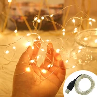 led string lights usb copper wire garland fairy lights outdoor waterproof for christmas wedding party home room decorations