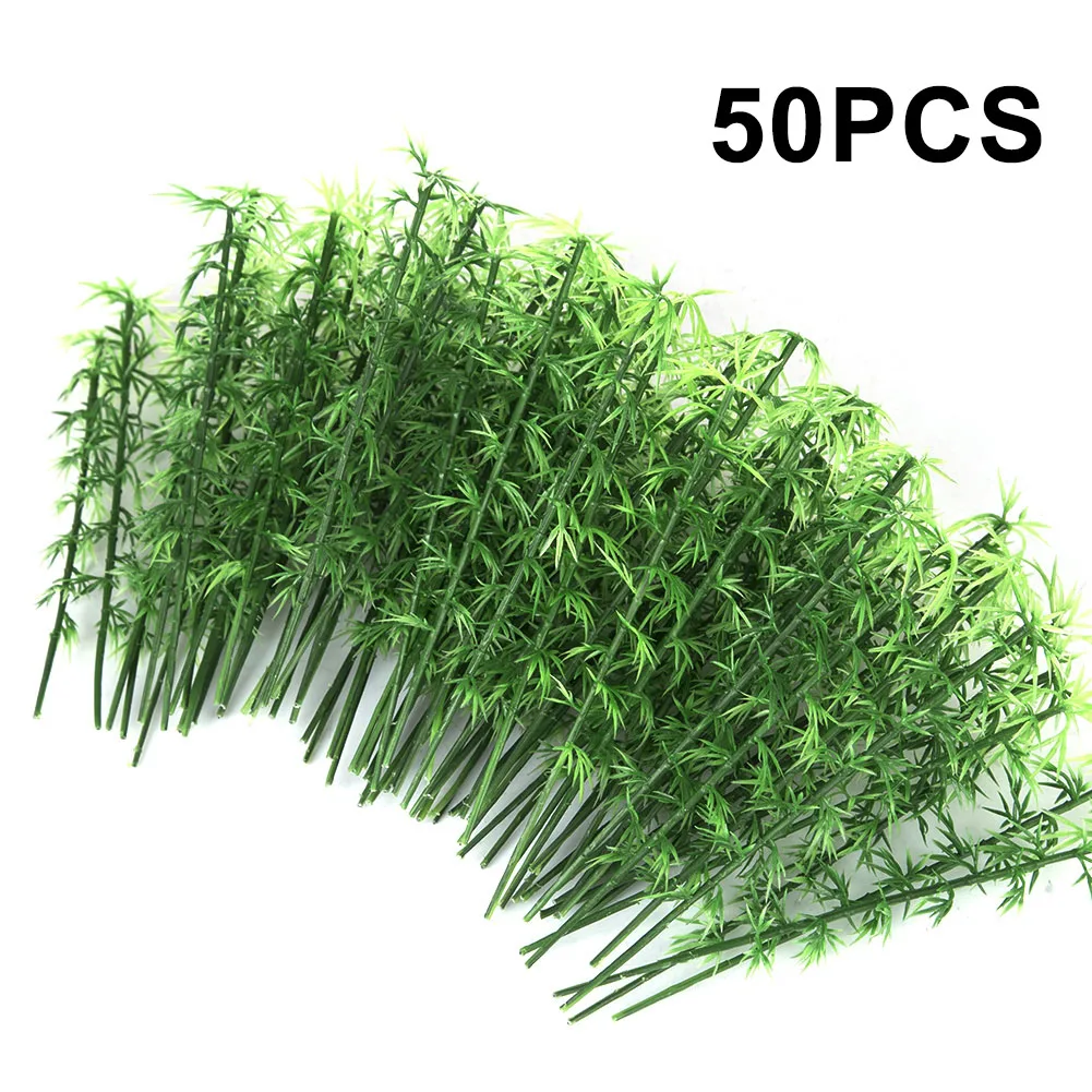 50Pcs 10cm/12cm/15cm Plastic Miniature Model Tree Landscape Bamboo Tree Sand Table Model Decor Accessories Toys Hobbies 2019 New