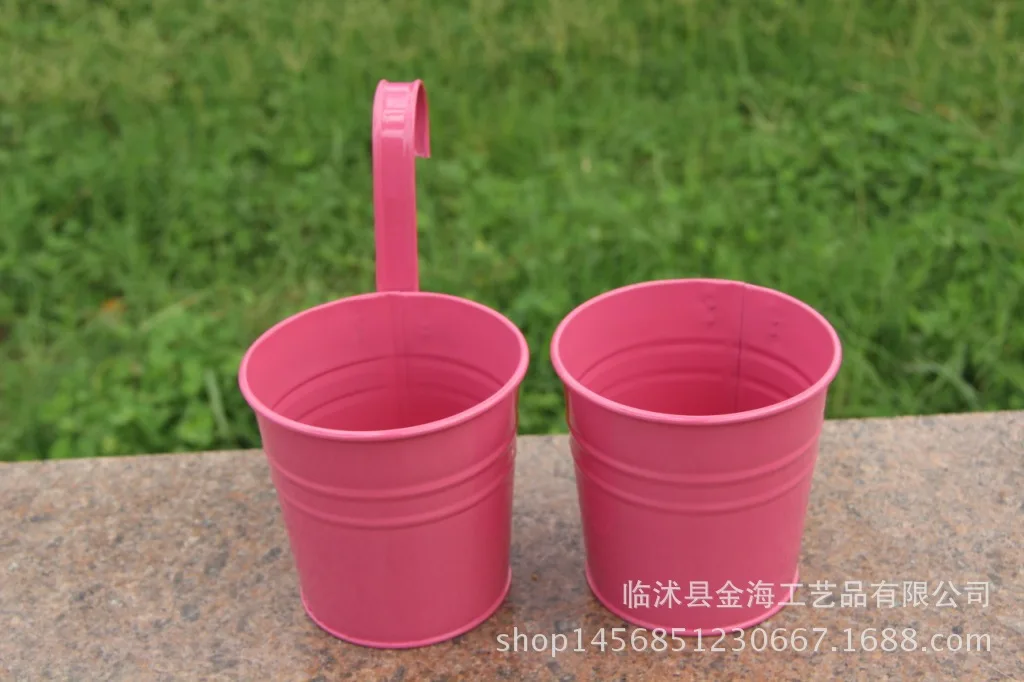 10 шт./компл. цветные подвесные горшки с крючком железные для цветов садовые