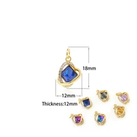 golden border planet zircon pendant accessories are suitable for bracelets necklaces jewelry making supplies cz charm