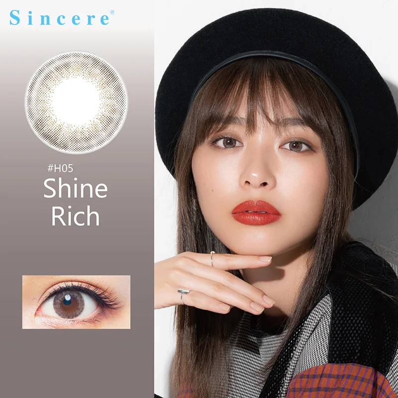 

Sincere vision small Beautiful Pupil soft eye Cosmetic Colored Contact Lenses for Eyes degrees 10pcs/box Myopia prescription