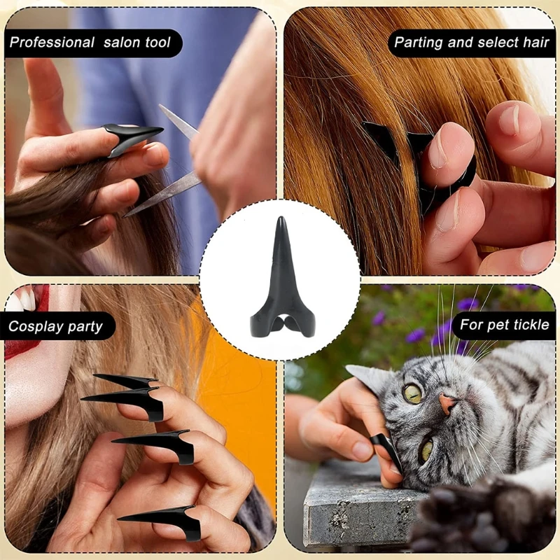 

10pcs Hair Selecting Tools Metal Parting Ring Hair Sectioning Comb for Hair Tool