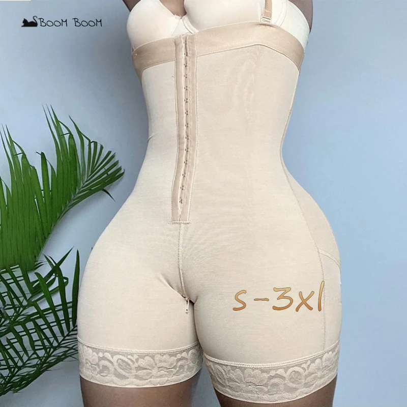 High Compression Skims Women's Body Shapewear Extra Firm Zipper Control Fake Ass Butt Lifter Booties Faja BBL Post Op Surgery