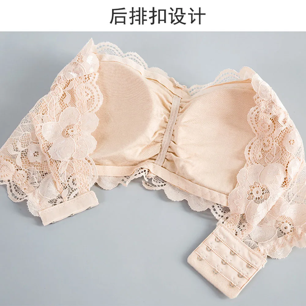 Женский кружевной бюстгальтер-Бралетт с цветочным рисунком бюстье застежкой