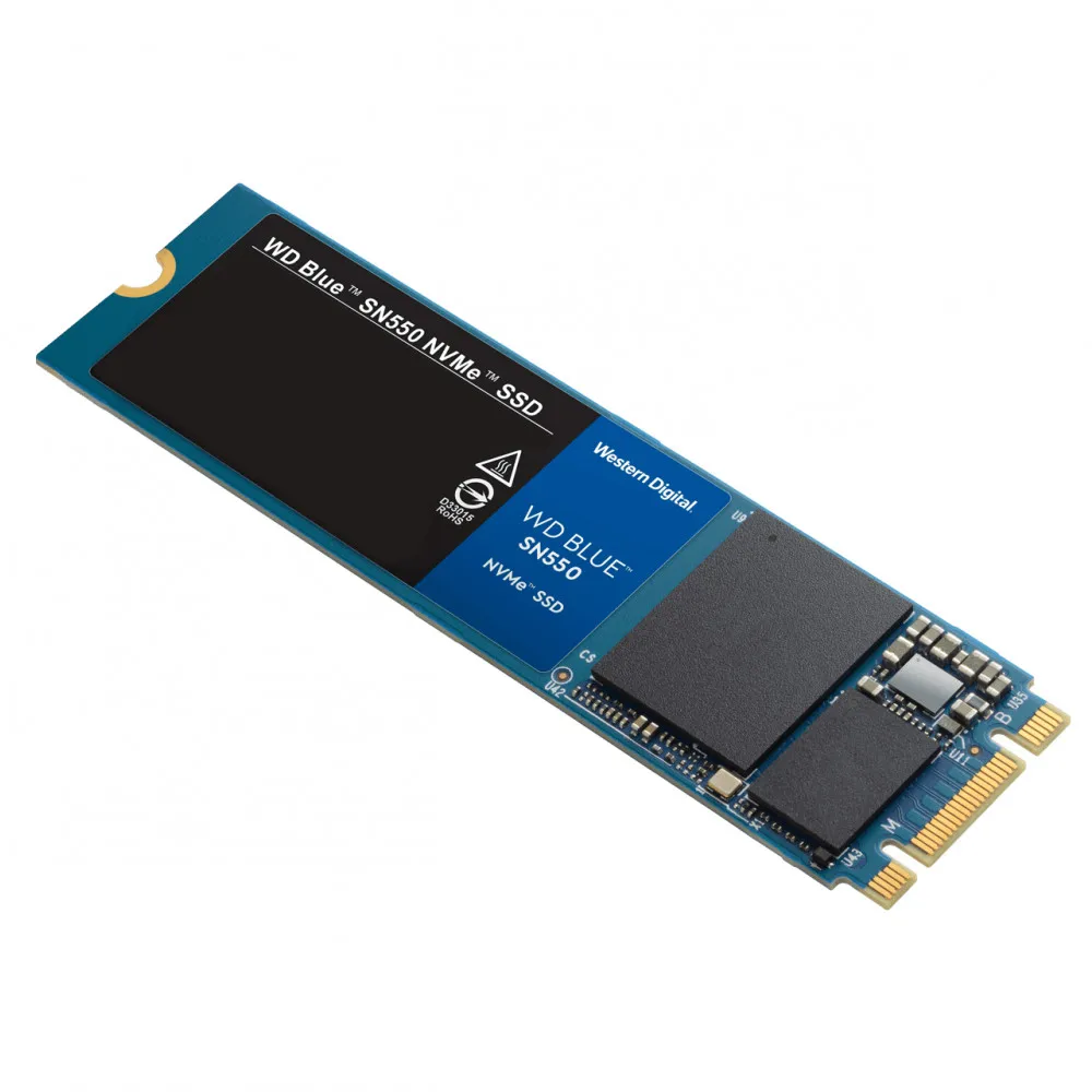 Твердотельный накопитель Внутренние SSD WD Blue SN550 WDS100T2B0C 1ТБ M2.2280 NVMe PCIe Gen3 8Gbs (art.: 9185fb33a42) - 9185fb33a42