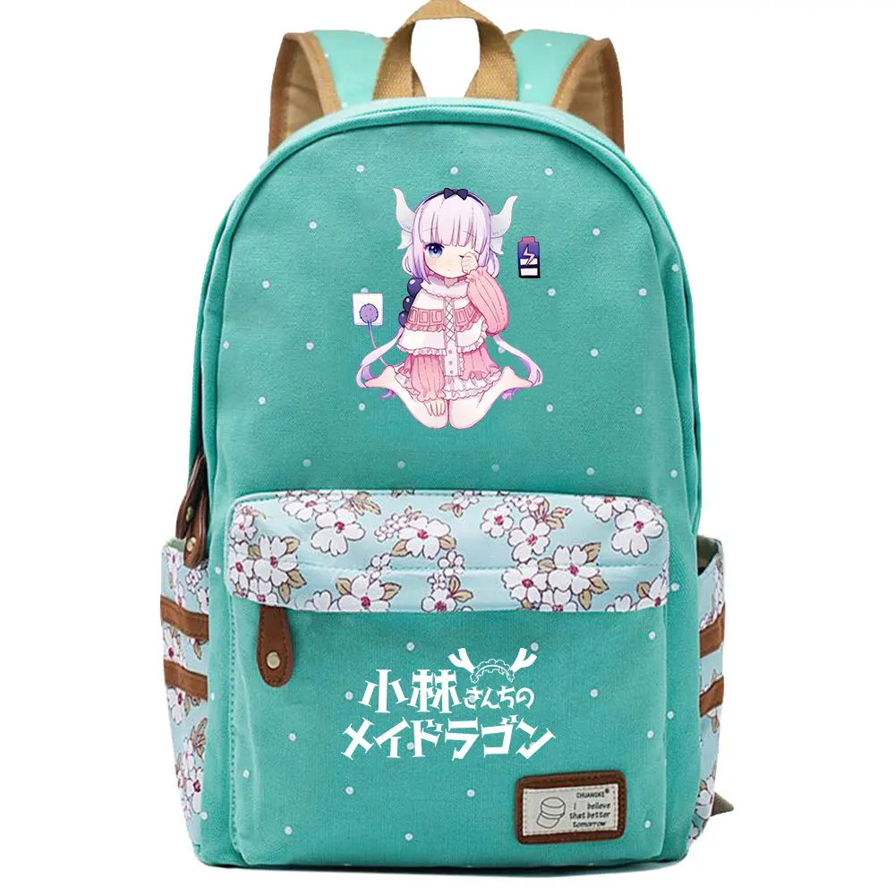 

Anime Miss Kobayashi's Dragon Maid Prints Boy Girl Kids Bookbag Women Flower Laptop Travel Backpack Canvas Men Bagpack Schoolbag