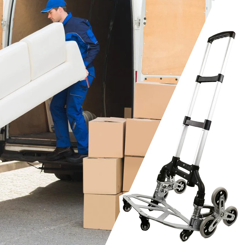 Тележка для подъема по лестнице переносная складная тележка грузовиков наверху