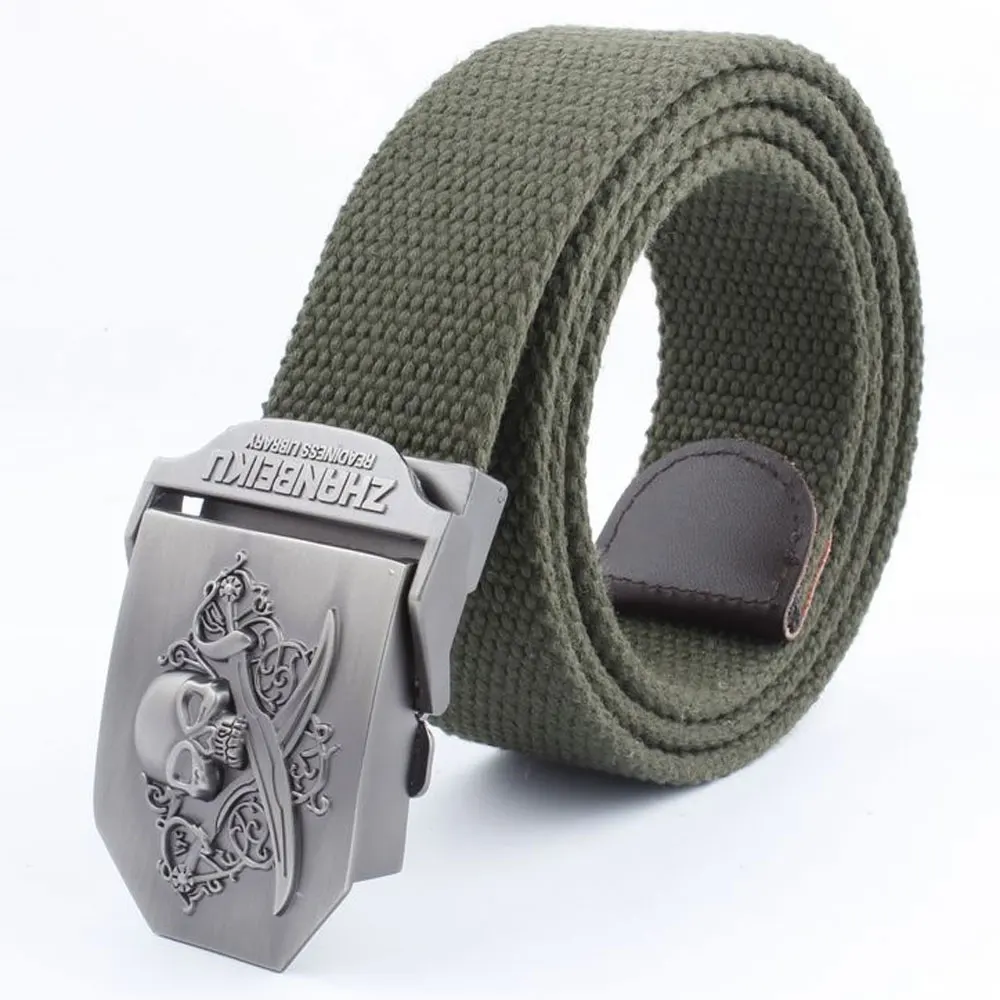 Style4 Army Мужской ремень, уплотненный холст, Нью-Йорк щит, ремни, военный пояс, армейский тактический ремень, высокое качество, ремень 110, 140 см, 10 цветов - Цвет: Style4 Army