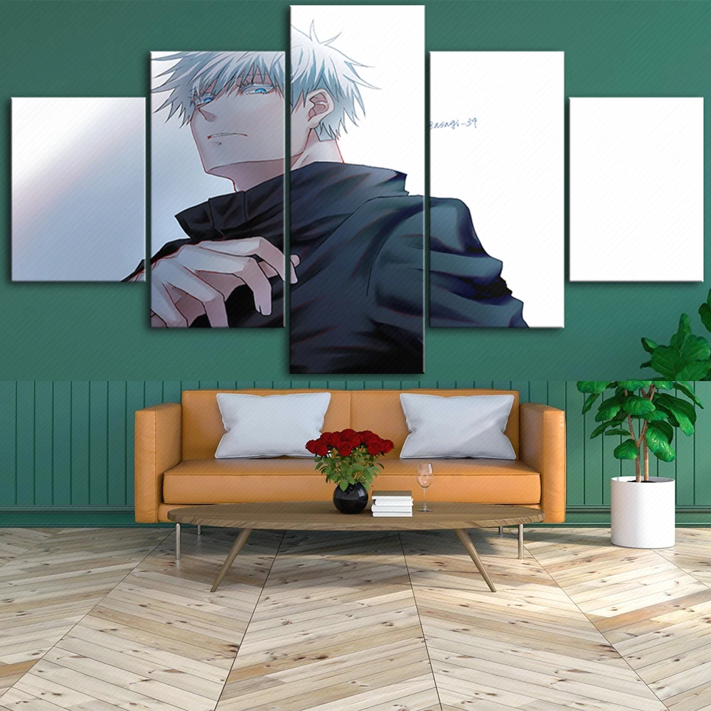 

5 Pieces Wall Art Canvas Painting Anime Character Poster Modern Living Room Bedroom Home Decoration Pictures Free Shipping