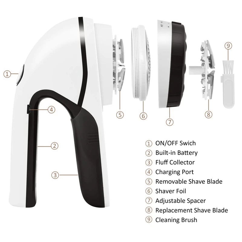 

USB Universal Charging Type High-Power Hair Ball Trimmer High-Capacity Shaving Velvet Clothes Ball Remover