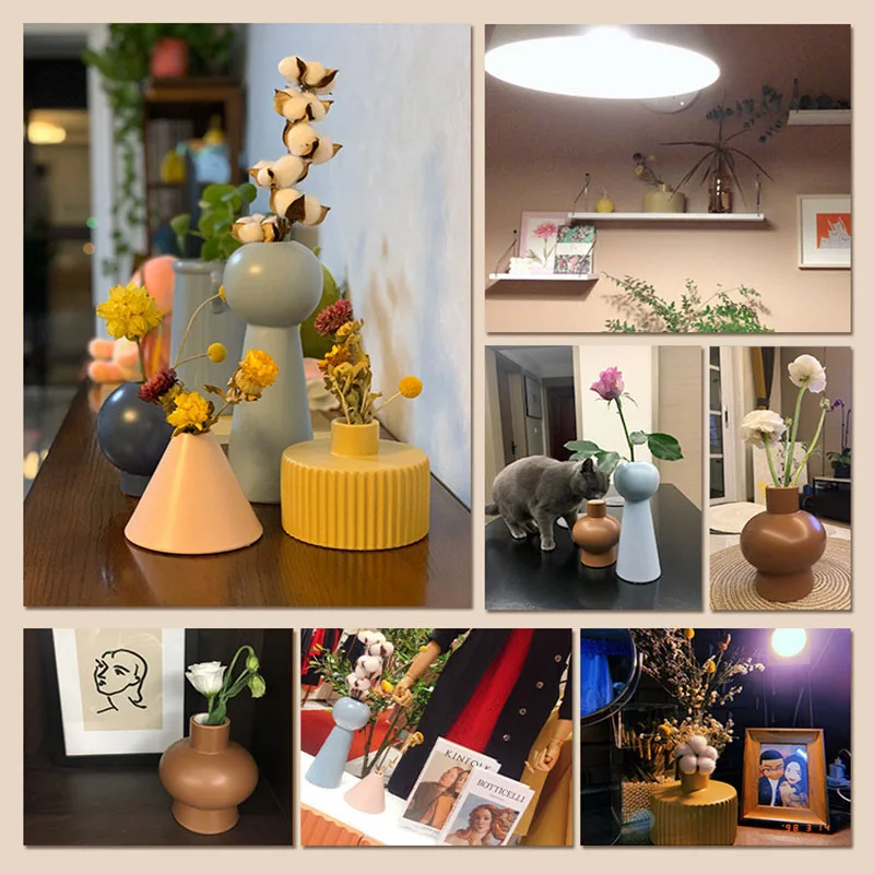 Morandi вазы керамическая Цветочная ваза-корзина настольные домашние декоративные