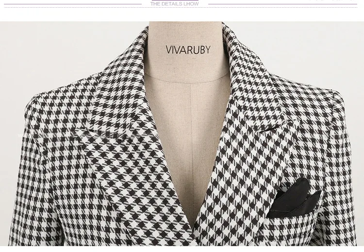 Профессиональные женские костюмы 2019 новый осенне зимний тонкий клетчатый