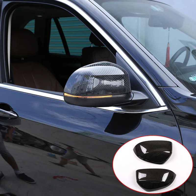 

2 шт., крышка из углеродного волокна для зеркала заднего вида BMW X5 F15 G05 2014-2019 Model X7 G07 2019 ABS