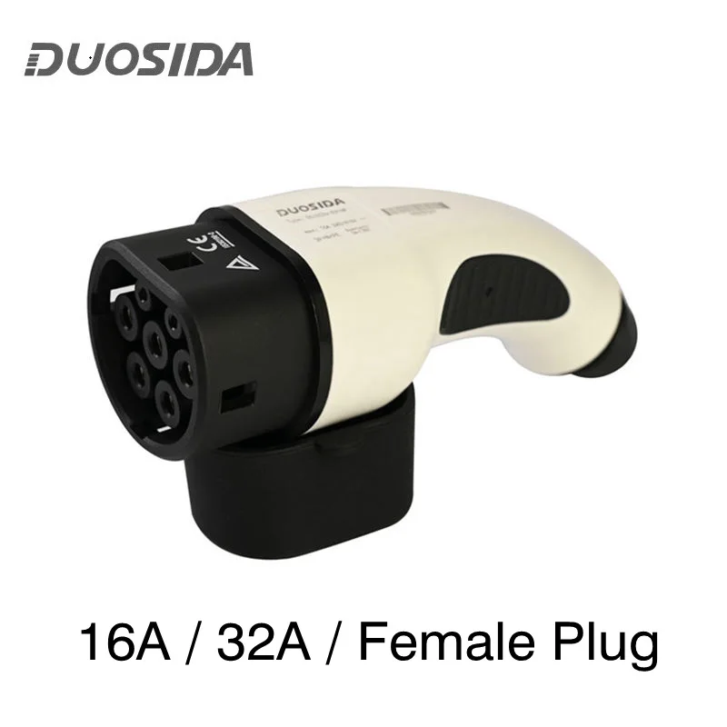 Duosida 16A 32A Тип 2 EV Side IEC62196 Европейская стандартная штепсельная вилка без кабеля