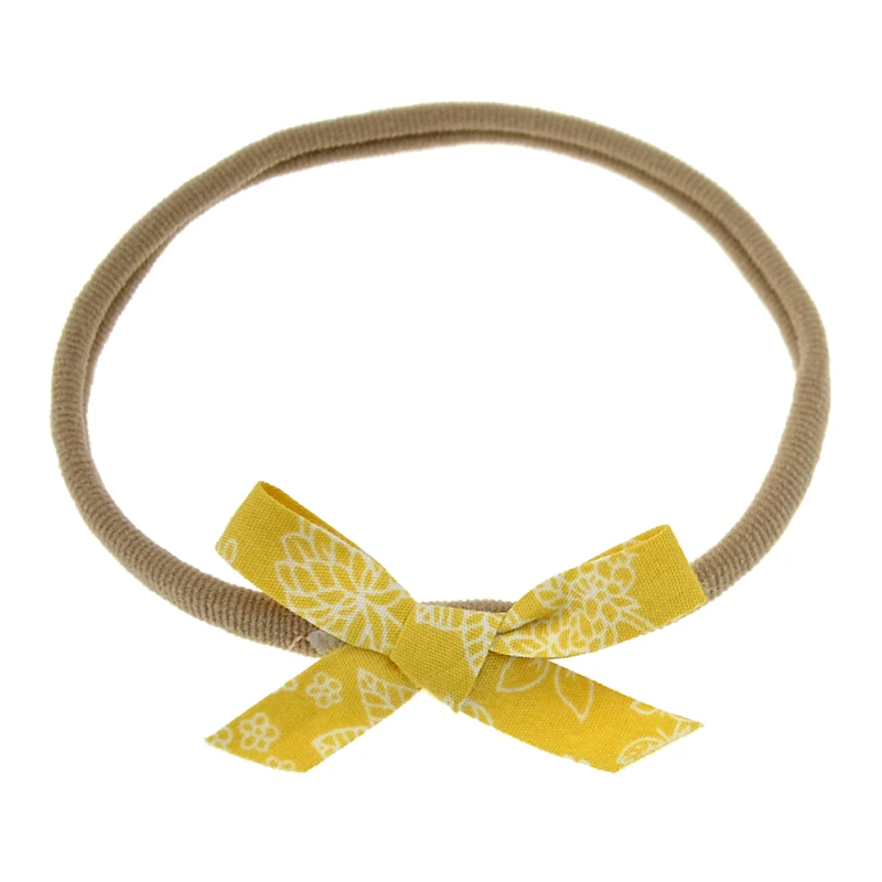 Милая нейлоновая повязка на голову с бантом для новорожденных эластичная